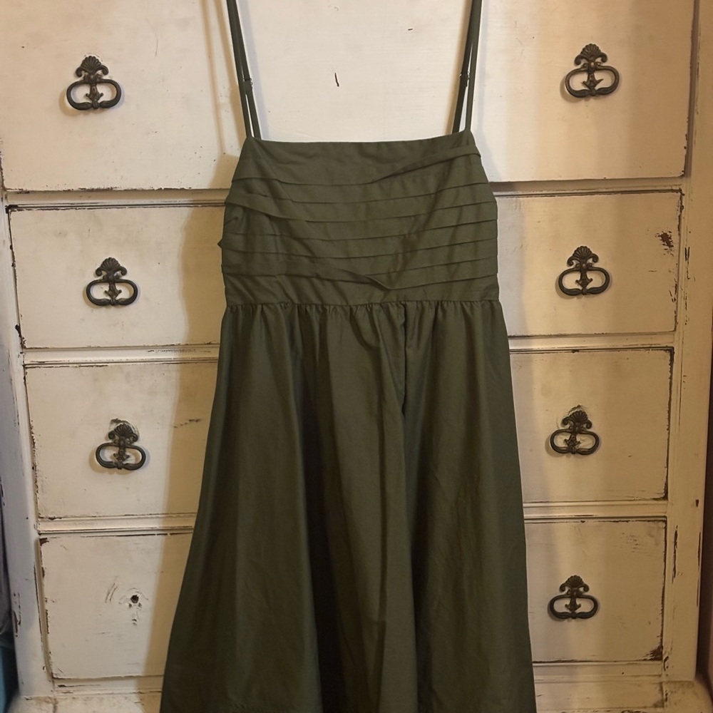 Moon River Olive Green Mini Dress